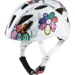 Alpina Kinder-Helm Ximo Flash white flower