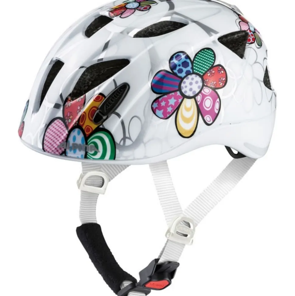 Alpina Kinder-Helm Ximo Flash white flower