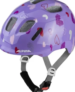 Alpina Kinder-Helm Ximo 2, purple hearts