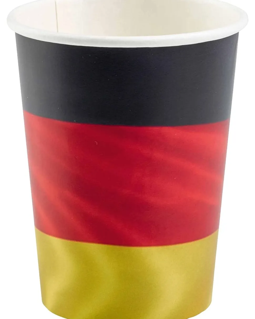 Amscan - Deutschland - Pappbecher (8er Set, 250ml) Fußballparty EM WM Grillparty