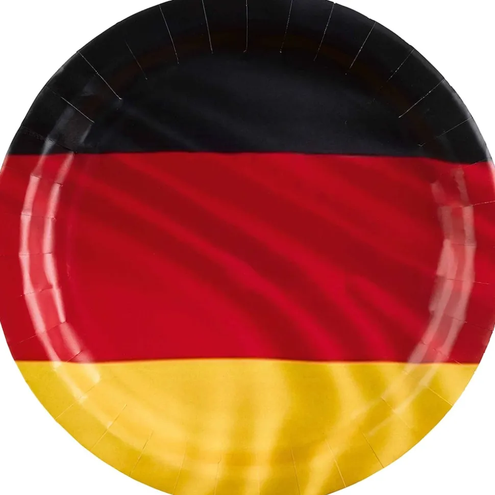 Amscan - Großes Deutschland Fan-Set (24-teilig) EM WM anfeuern schwarz rot gold