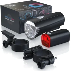 Aplic LED Fahrradlampen Set mit Front & Rücklicht StVZO zugelassen / Energiesparend / 30 Lux