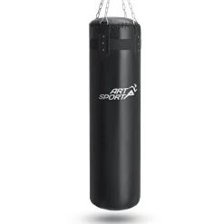 ArtSport Boxsack 30kg gefüllt, Box Set mit Stahlkette & Karabinerhaken für Erwachsene Schwarz