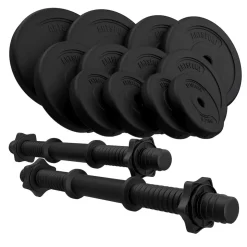 Artsport 2er Hantelset 20kg - Kurzhantel Set mit 2 Kurzhanteln, 12 Gewichte – Rutschfeste Griffe
