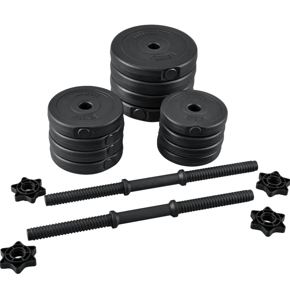 Artsport 2er Hantelset 20kg - Kurzhantel Set mit 2 Kurzhanteln, 12 Gewichte – Rutschfeste Griffe