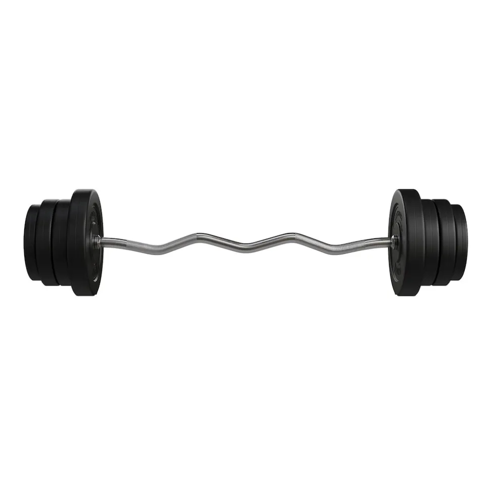 Artsport 3in1 Hantelset mit 2 Kurzhanteln, 1 Langhantel & 1 SZ Curlhantel – 12 Gewichte mit 60kg