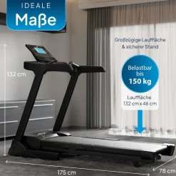ArtSport Laufband Speedrunner 6000, 20 km/h elektrisch, klappbar mit App & MP3 – Schwarz