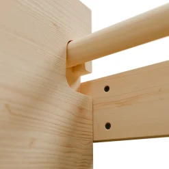 ArtSport Sprossenwand für Erwachsene - Indoor Klettergerüst aus Holz mit Klimmzugstange - Natur