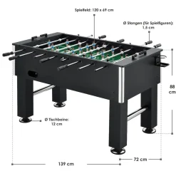 ArtSport Tischkicker Wuzzler – Kickertisch inkl. 2 Bälle mit Getränkehalter – Kicker – Tischfußball