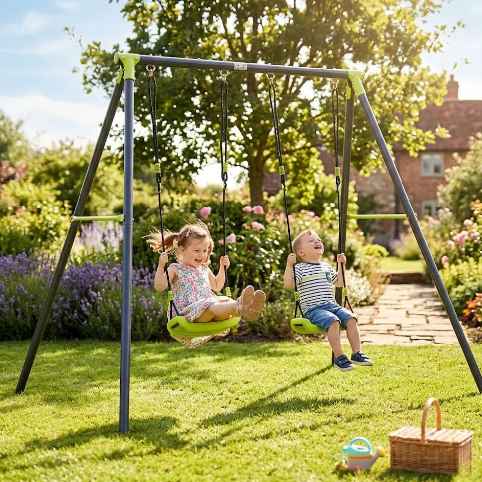 Baby Vivo Kinderschaukel / Schaukelgestell - Doppelschaukel bis 100 kg