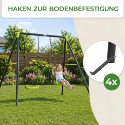 Baby Vivo Kinderschaukel / Schaukelgestell - Doppelschaukel bis 100 kg
