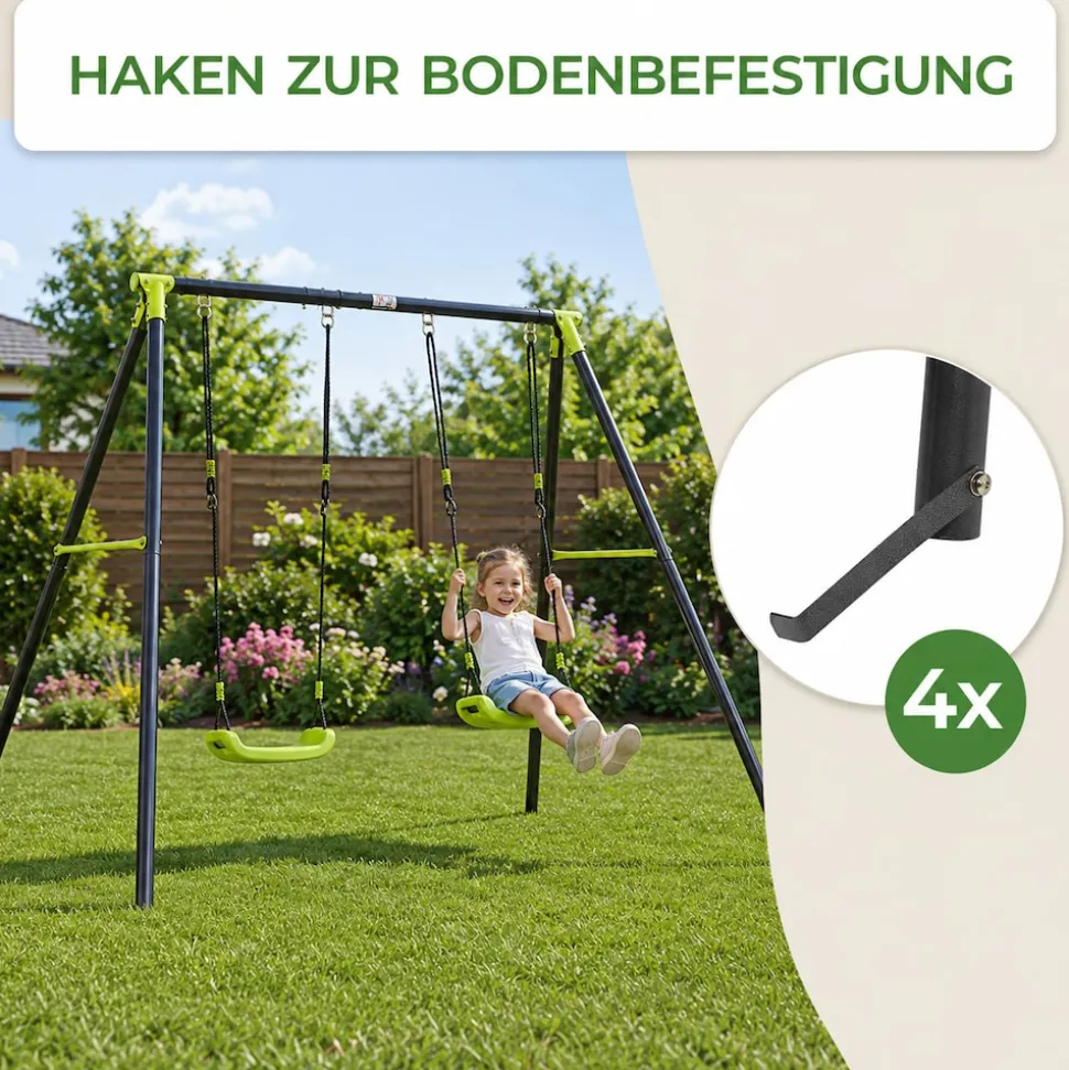 Baby Vivo Kinderschaukel / Schaukelgestell - Doppelschaukel bis 100 kg