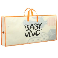 Baby Vivo Spielmatte / Spielteppich für Kinder doppelseitig mit Straße 200 x 180 cm - Kaktus