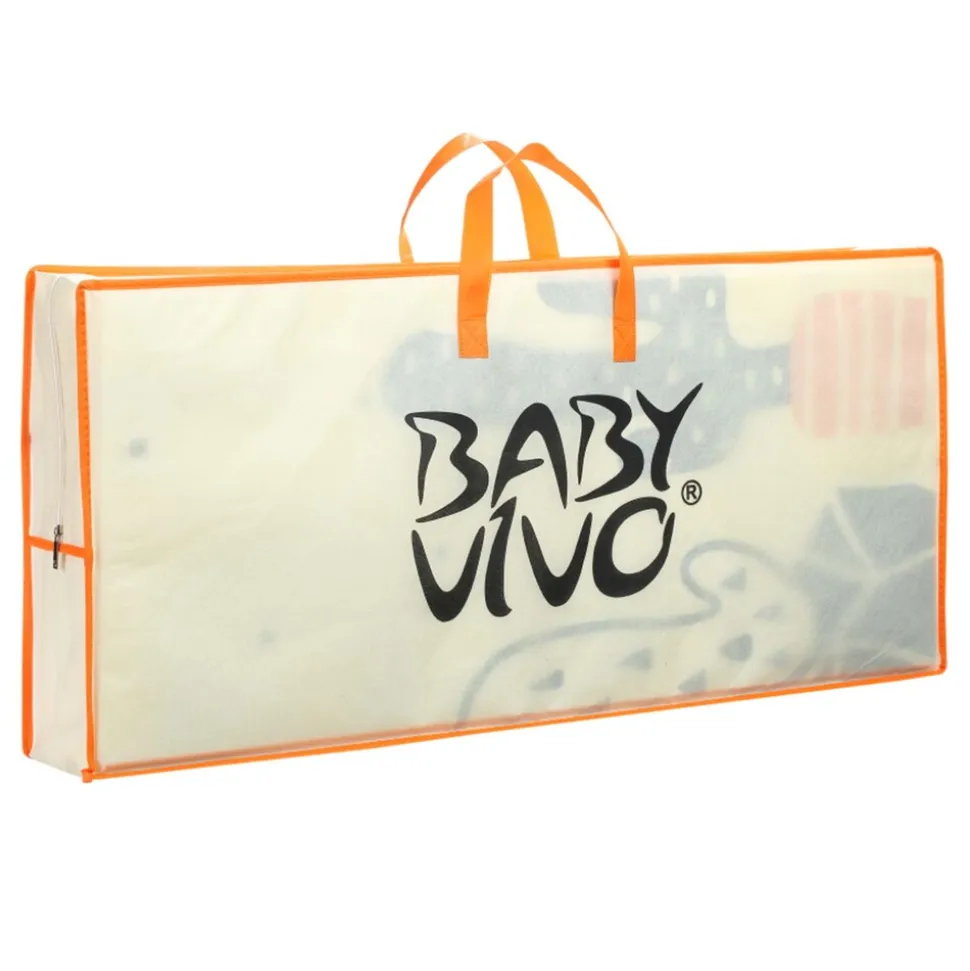 Baby Vivo Spielmatte / Spielteppich für Kinder doppelseitig mit Straße 200 x 180 cm - Kaktus