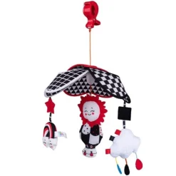 Bali Bazoo Mobile 80421 aus Stoff, 4 Hängespielzeuge, Reisemobile ab Geburt rot