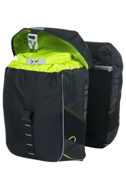 BASIL Fahrrad - Doppeltasche "Miles MIK 2.0", schwarz/lime