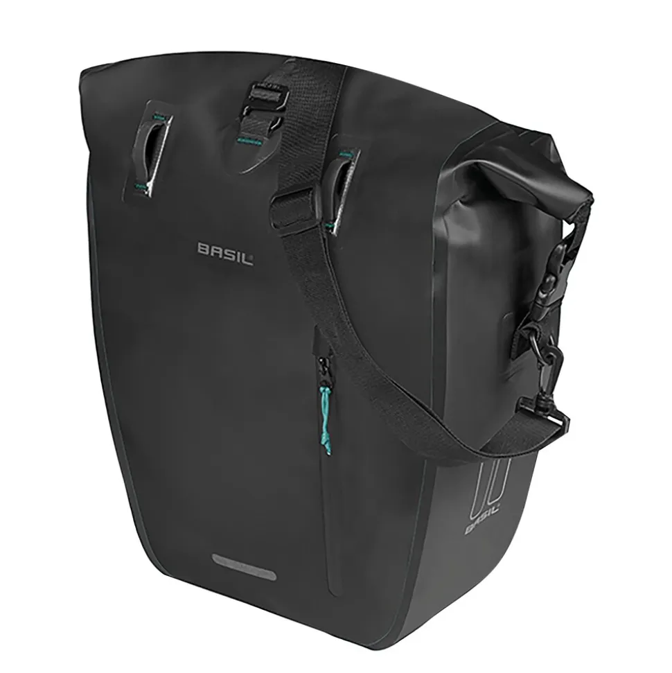 BASIL Fahrrad-Einzelpacktasche Rivo M MIK Hooks, schwarz