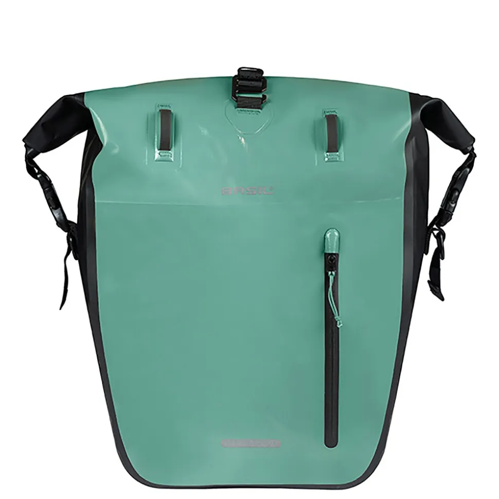 BASIL Fahrrad-Einzelpacktasche Rivo M MIK Hooks, silbergrün
