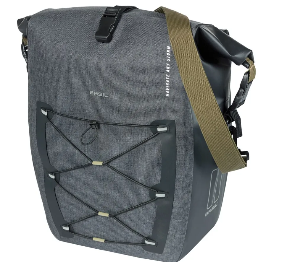 BASIL Fahrrad- Einzeltasche Navigator Storm L, grau