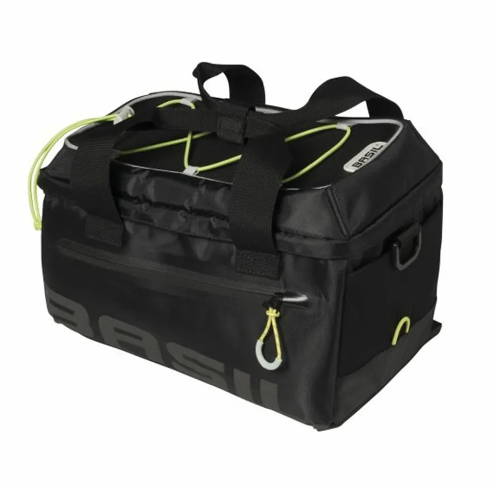 BASIL Gepäckträgertasche "Miles" - schwarz/lime