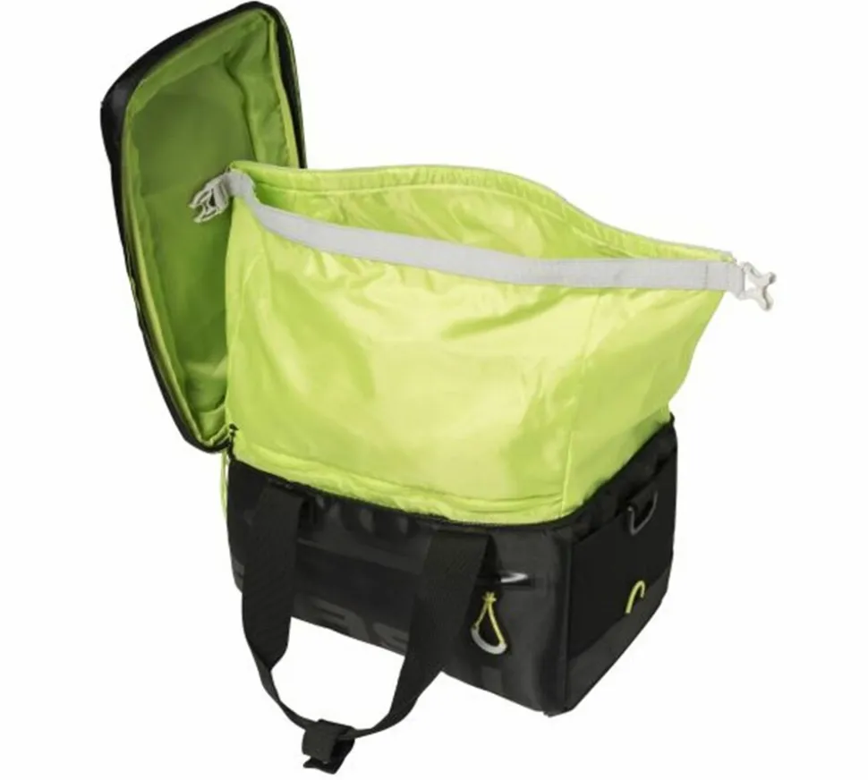 BASIL Gepäckträgertasche "Miles" - schwarz/lime