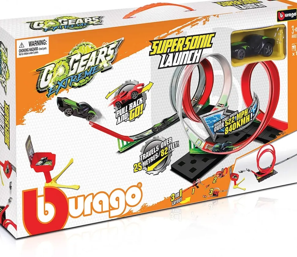 Bburago 18-30533 - GoGears Extreme Supersonic Launch inkl. 1 Auto