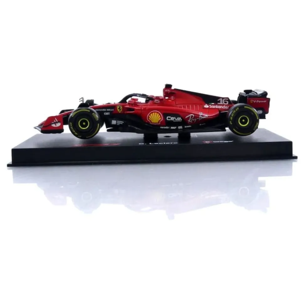 Bburago 18-36835L - Modellauto - F1 Ferrari SF-23 #16 Leclerc (mit Helm, Maßstab 1:43) Formel 1