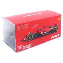 Bburago 18-36835L - Modellauto - F1 Ferrari SF-23 #16 Leclerc (mit Helm, Maßstab 1:43) Formel 1