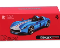 Bburago 18-36913 - Modellauto - Ferrari Monza SP2 (blau, Maßstab 1:43) Modell Auto