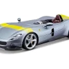 Bburago 18-36912 - Modellauto - Ferrari Monza SP1 Signature Edition (silber, Maßstab 1:43)