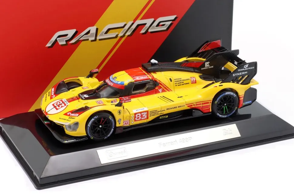 Bburago 18-36317 - Modellauto - Ferrari 499P LMH #83 '24 (Maßstab 1:43) Hardcase Auto Sammler