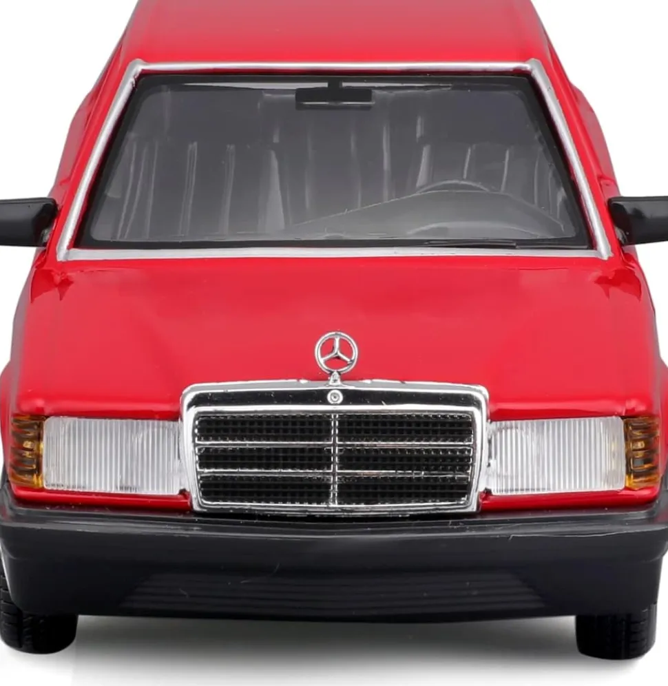 Bburago 18-21103 - Modellauto - Mercedes 190E ´87 (rot, Maßstab 1:24) Modell Auto