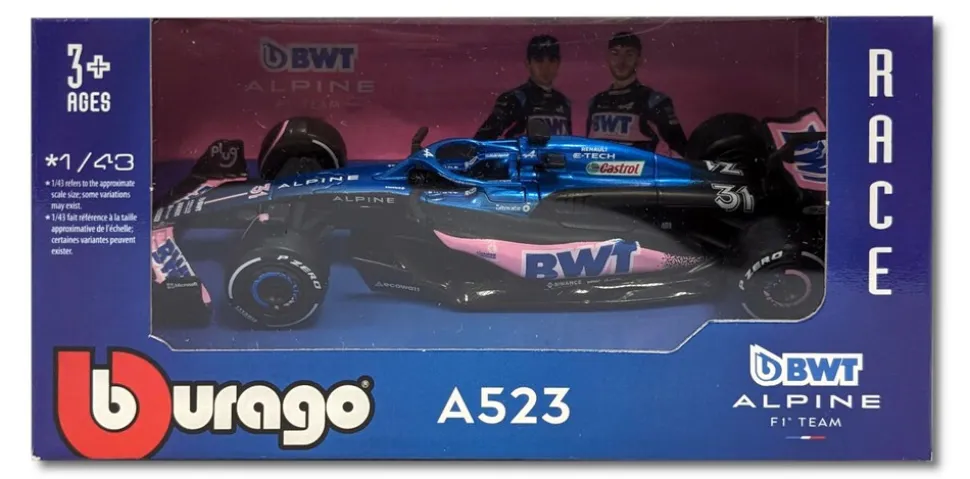 Bburago 18-38072O - Modellauto - F1 Renault Alpine A523 '23 #31 Ocon (Maßstab 1:43)
