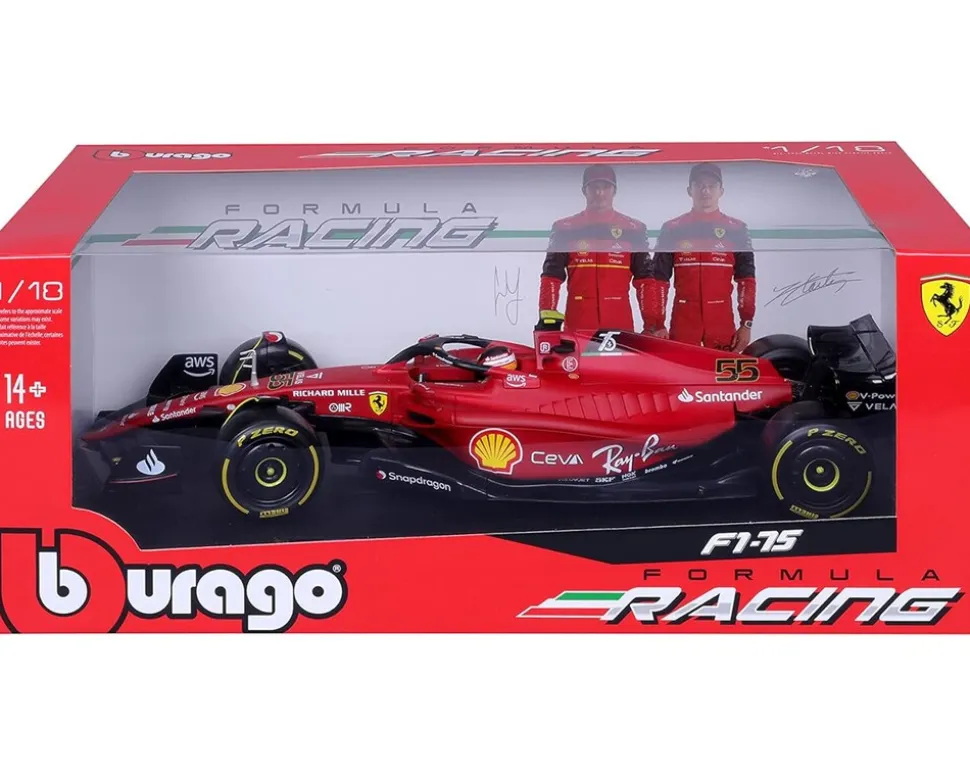 Bburago 18-16812S - Modellauto - F1 Ferrari SF-23, 2023 Sainz (Maßstab 1:18) Formel 1 Auto