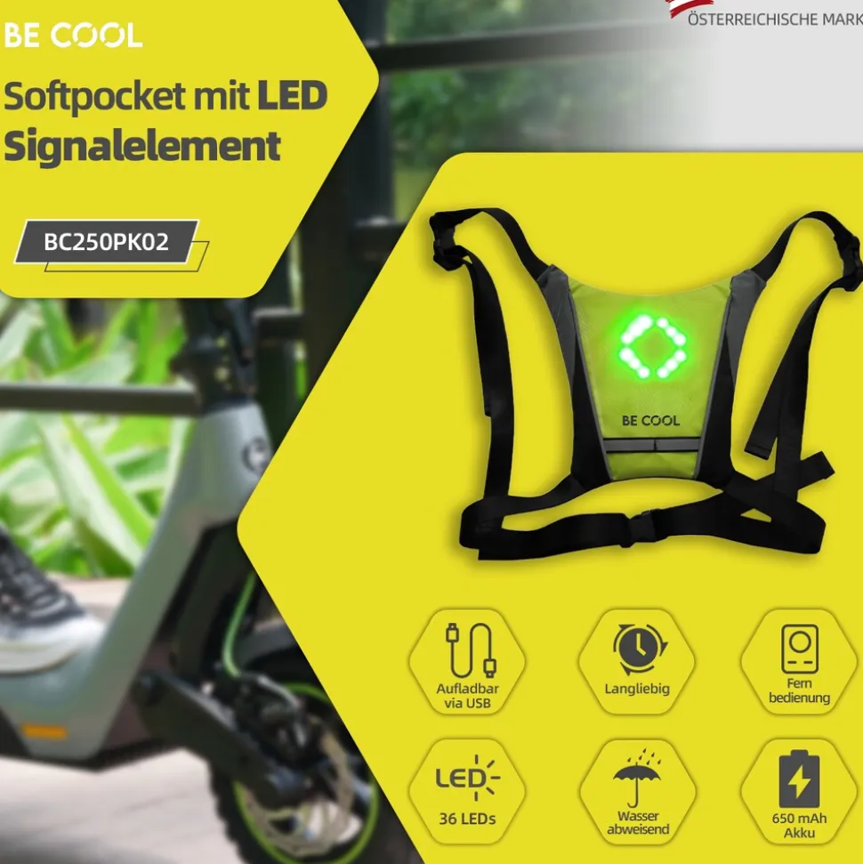 BE COOL Softpocket mit LED-Signalelement BC250PK02
