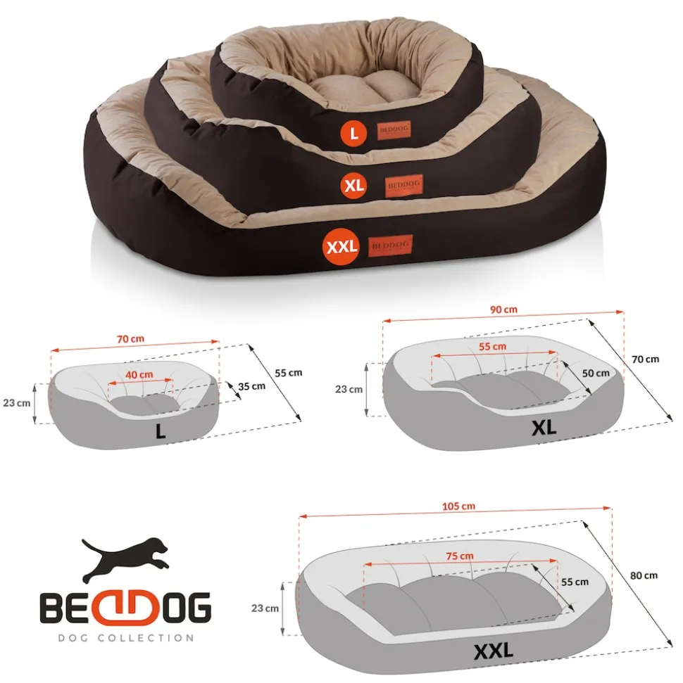 BedDog Hundebett Grosse Hunde Hundekissen Hundekorb Ovales Hundekörbchen