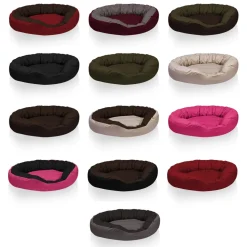 BedDog® Hundebett SUNNY 4in1 oder einfarbig, waschbar, mit Rand, Hundekissen