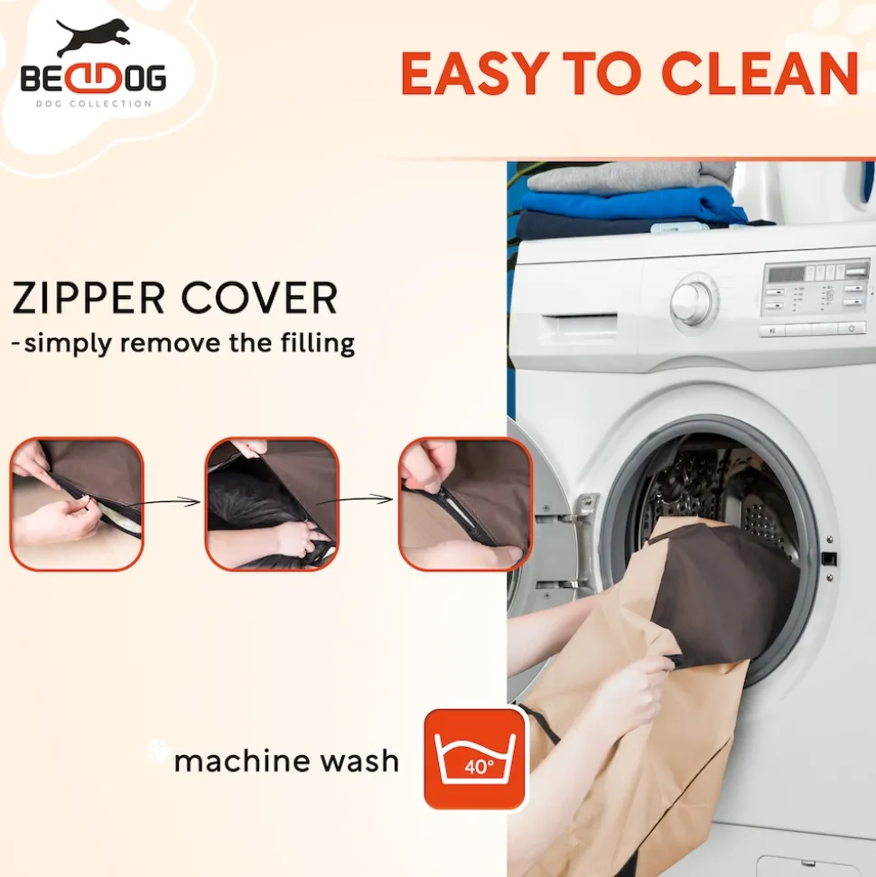 BedDog 2in1 Hundebett waschbar Hundekissen mit Rand Hundesofa