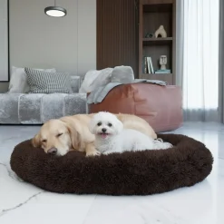 BENNO® Hundebett BALU Donut 70x70x16 cm, waschbar, rutschfest, Polyester, Polypropylen-Füllung, inkl. Kauknochen