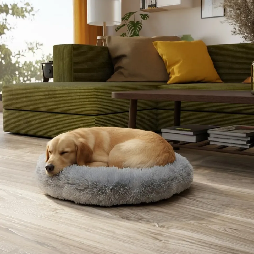 BENNO® Hundebett BALU Donut 60x60x16 cm, waschbar, rutschfest, Polyester, Polypropylen-Füllung, inkl. Kauknochen
