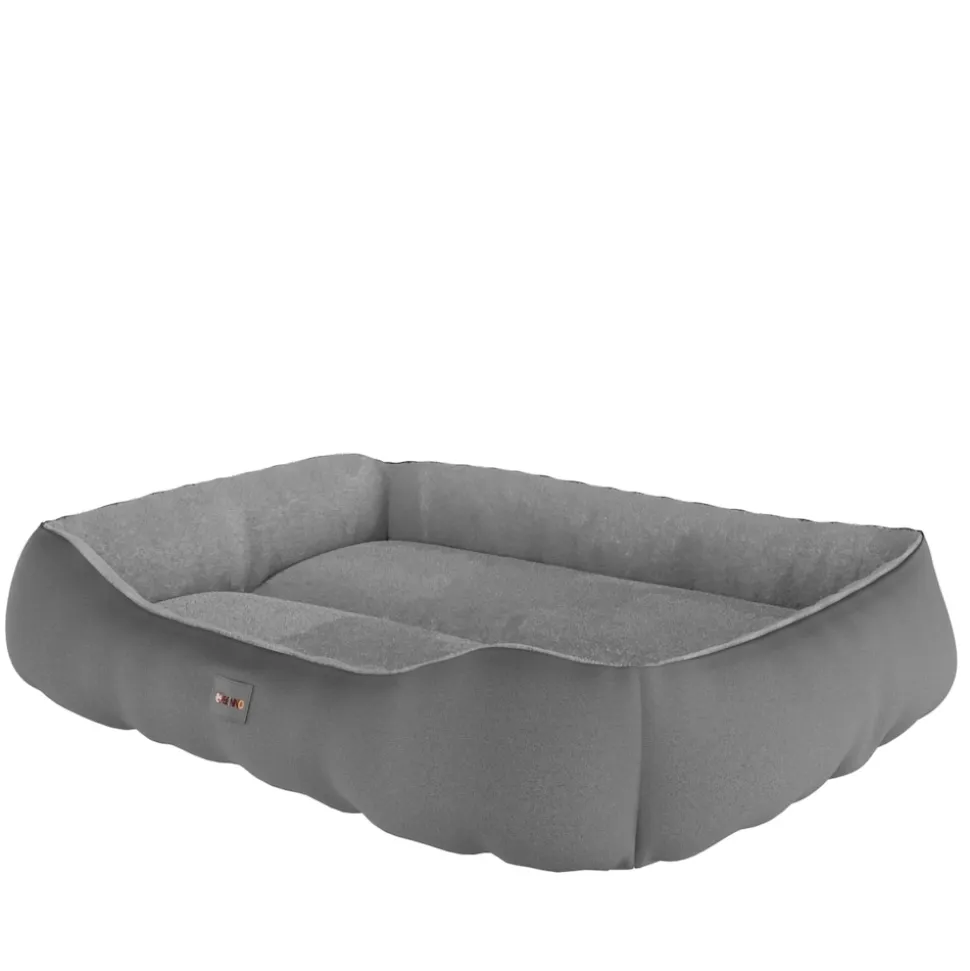 BENNO® Hundebett SAMMY 80x65x17 cm, quadratisch, Polyester, maschinenwaschbar, rutschfest, inkl. Kauknochen