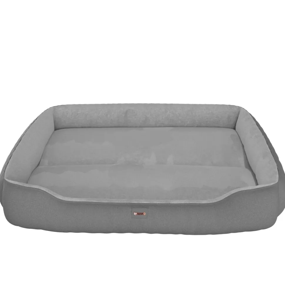 BENNO® Hundebett SAMMY 95x75x18 cm, quadratisch, Polyester, maschinenwaschbar, rutschfest, inkl. Kauknochen