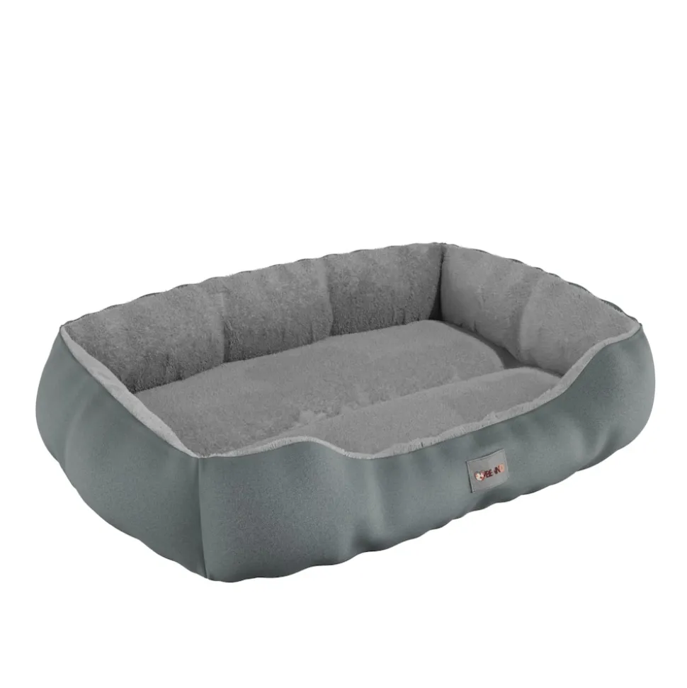 BENNO® Hundebett SAMMY 65x50x16 cm, quadratisch, Polyester, rutschfest, inkl. Kauknochen