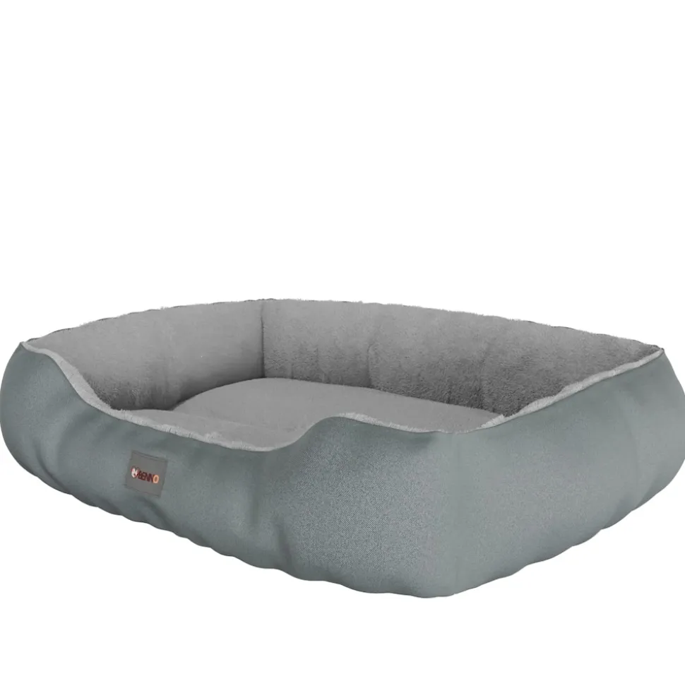BENNO® Hundebett SAMMY 65x50x16 cm, quadratisch, Polyester, rutschfest, inkl. Kauknochen