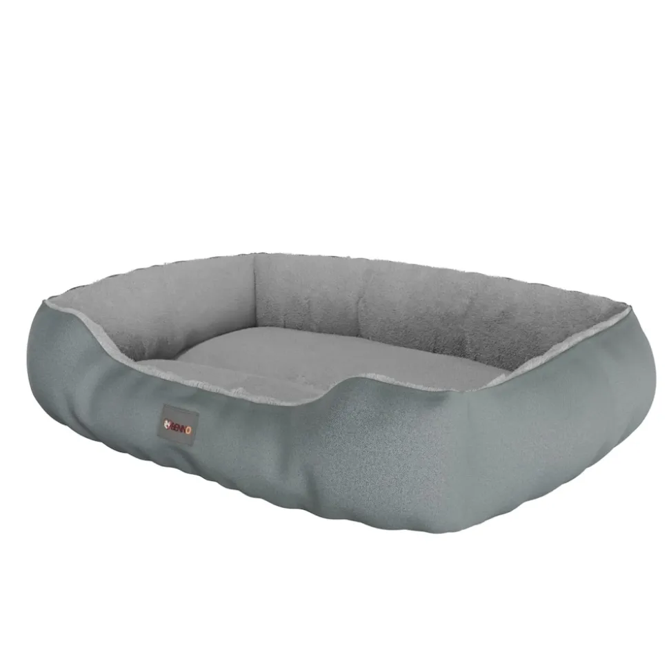 BENNO® Hundebett SAMMY 65x50x16 cm, quadratisch, Polyester, rutschfest, inkl. Kauknochen