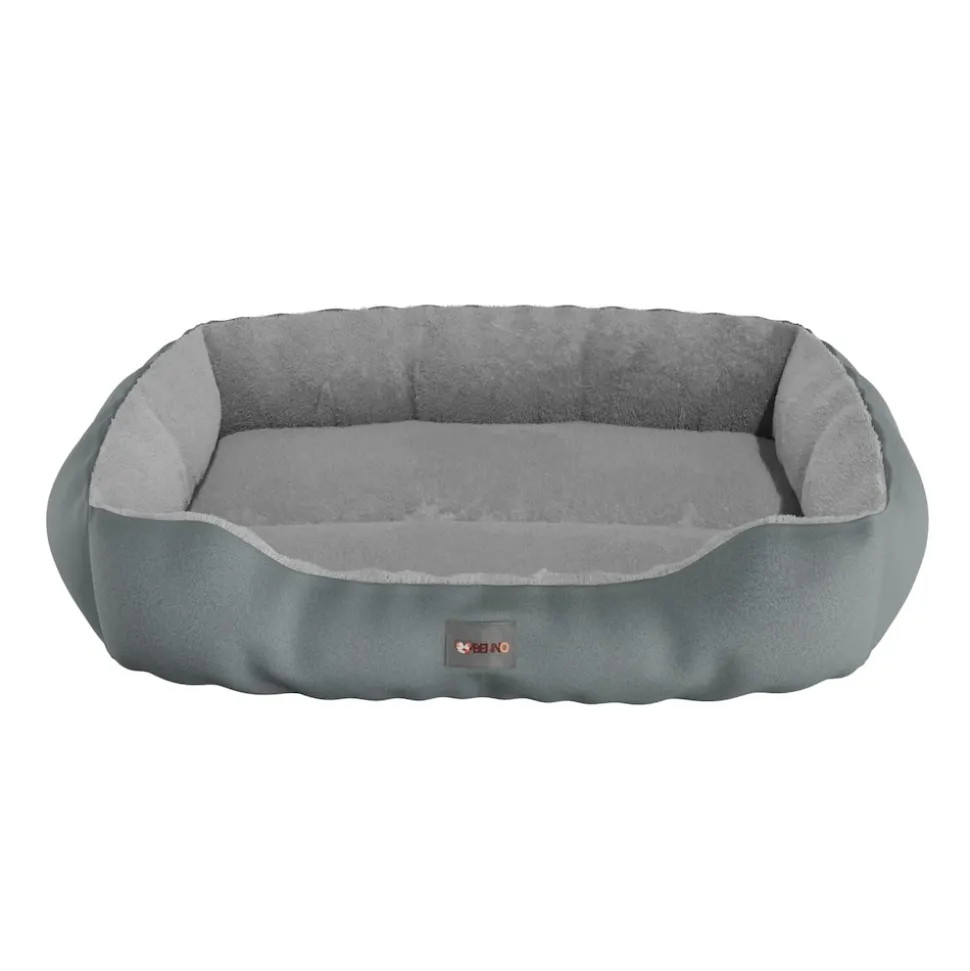 BENNO® Hundebett SAMMY 65x50x16 cm, quadratisch, Polyester, rutschfest, inkl. Kauknochen