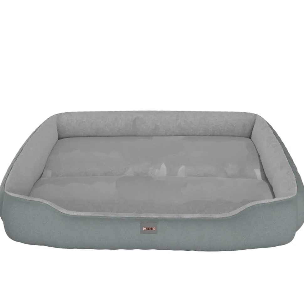 BENNO® Hundebett SAMMY 95x75x18 cm, quadratisch, Polyester, maschinenwaschbar, rutschfest, inkl. Kauknochen