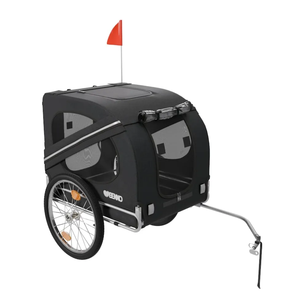 BENNO® Hundefahrradanhänger LUNA Kleintierfahrradanhänger Buggy faltbar, schwarz
