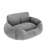 BENNO® Hundesitz BUDDY Autositz für Hunde 55x45x30 cm grau oder anthrazit – sicherer & bequemer Autokorb mit rutschfestem Boden, Gurten & waschbarem Kissen