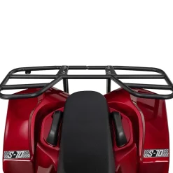 Benzin-Jugend-Quad S-10, 125ccm, ATV, Gepäckträger, Not-Aus-Leine, Halbautomatik, Scheibenbremse (Metallic/Rot)
